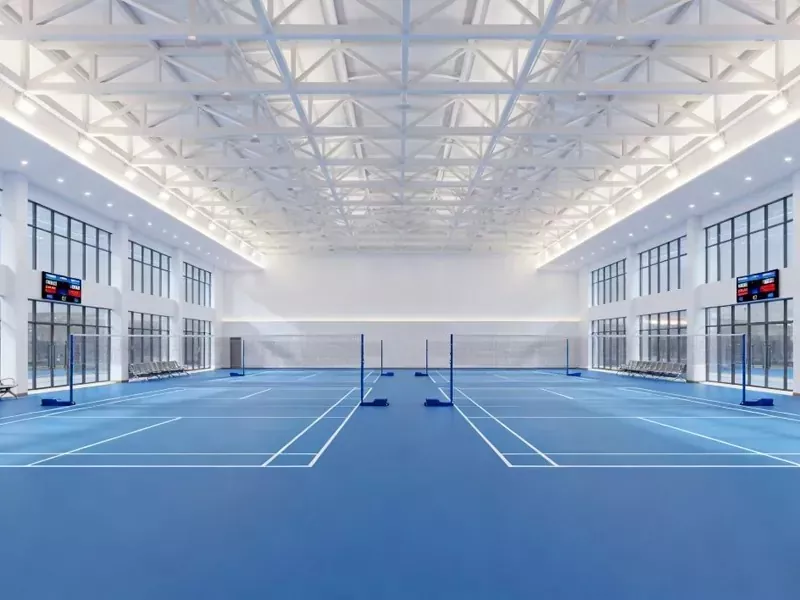 Ime ụlọ Badminton Hall Steel arụ ọrụ
