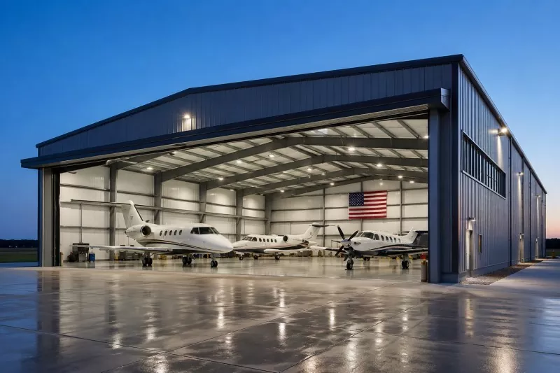 Structure Steel Private Hangar Construction